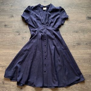 Heart of haute Navy retro dress